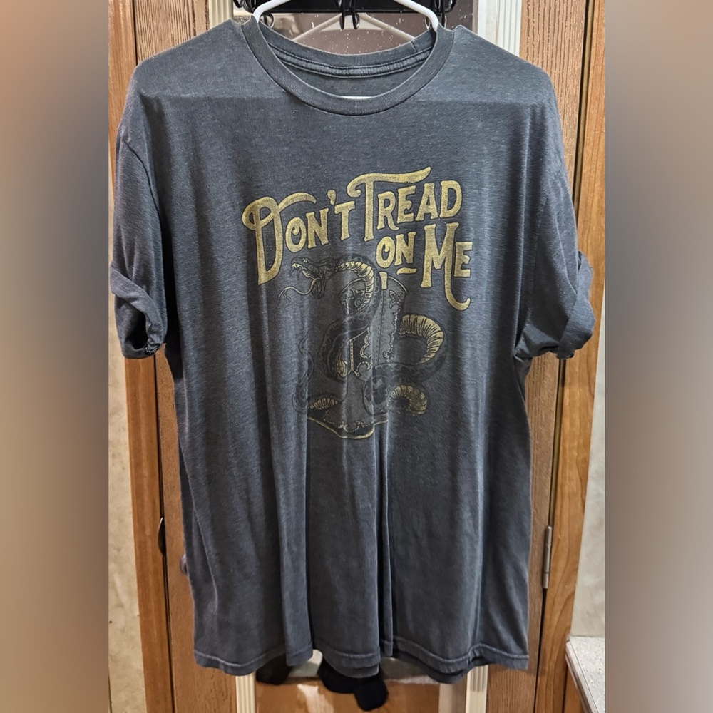American Highway Don’t Tread On Me Rattle Snake Cowboy Boot Graphic Womens XL